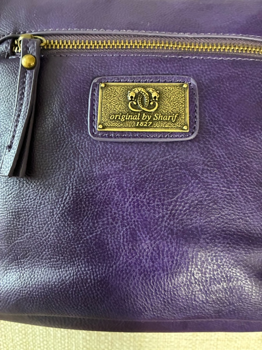 Sharif NWT Purple Crossbody Bag w/Suede Studded Fringe - Picture 6 of 14